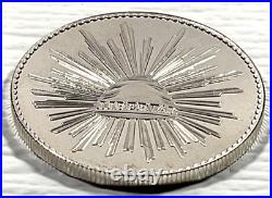 1984 1 Onza Viva Mexico Cap and Rays Vintage Silver Proof Round World Wide Mint