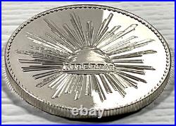 1984 1 Onza Viva Mexico Cap and Rays Vintage Silver Proof Round World Wide Mint