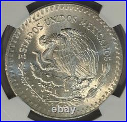 1984 MO Mexico 1 Onza Libertad One Ounce. 999 Pure Silver Graded by NGC MS 66