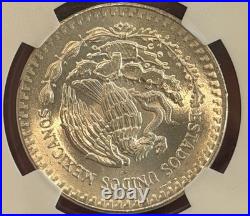 1984 MO Mexico 1 Onza Libertad One Ounce. 999 Pure Silver Graded by NGC MS 66