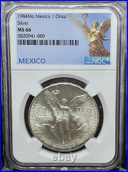 1984-MO Mexico Libertad 1 Onza Silver 1oz Gem Brilliant UNC NGC MS66