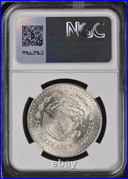 1984 Mexican Libertad Onza 1 oz. 999% Silver NGC MS-67 Blue Angel Label