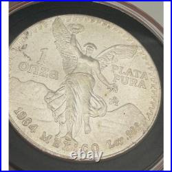 1984 Mexico Libertad 1 Onza Plata Pura. 999 Fine Silver Coin Winged Victory