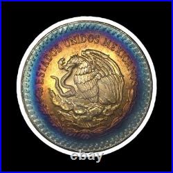 1984 Mexico Libertad Silver 1 Ounce Silver Rainbow Bullseye MONSTER TONED TONER