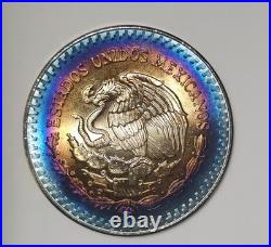 1984 Mexico Libertad Silver 1 Ounce Silver Rainbow Bullseye MONSTER TONED TONER
