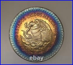 1984 Mexico Libertad Silver 1 Ounce Silver Rainbow Bullseye MONSTER TONED TONER