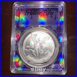 1984 Mo-1oz Silver Mexico Libertad Lettered Edge PCGS MS 66 TraderBea