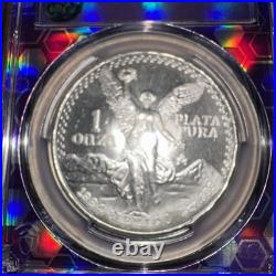 1984 Mo-1oz Silver Mexico Libertad Lettered Edge PCGS MS 66 TraderBea