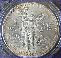 1984 Una Onza. 999 Plata Pura Mexico Libertad 1 Ounce. 999 Fine Silver