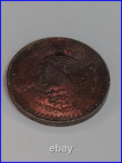 1985 1 OZ Mexican Libertad Coin. 999 Silver Onza TONING Coin 1985 1 OZ Mexican Libertad Coin. 999 Silver Onza TONING Coin
