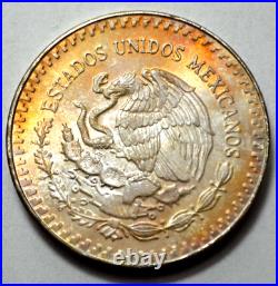 1985 1 Oz 999 SILVER MEXICO Libertad Pura Plata Monster Nat. Toning Coin Round