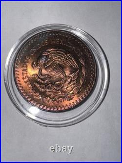 1985 1 oz 999 Silver Mexico Libertad Pura Plata Coin Limited Toner Beautiful BU
