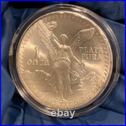 1985 Libertad 1 Onza Plata Pura 1 oz. 999 Fine Silver