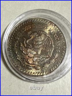 1985 MEXICO Libertad 1 Oz. Pura Plata Natural Toned Coin