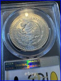 1985-MO Mexico Libertad 1 Onza Silver Coin, Monster End Roll Toner PCGS MS-67