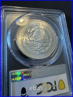 1985-MO Mexico Libertad 1 Onza Silver Coin, Monster End Roll Toner PCGS MS-67