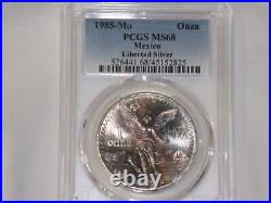 1985-MO PCGS MS68 1 ONZA MEXICO SILVER LIBERTAD TONING Only 23 Graded Higher