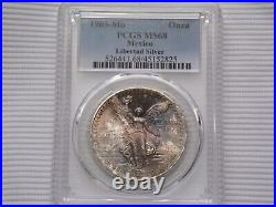 1985-MO PCGS MS68 1 ONZA MEXICO SILVER LIBERTAD TONING Only 23 Graded Higher