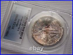 1985-MO PCGS MS68 1 ONZA MEXICO SILVER LIBERTAD TONING Only 23 Graded Higher