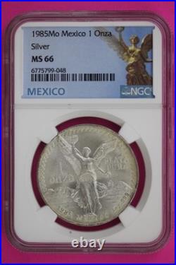 1985 MS 66 Mexico Libertad 1 OZ Silver Coin NGC Certified Graded Authentic 51