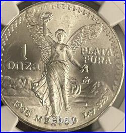 1985 Mexican Libertad One Onza Silver Coin