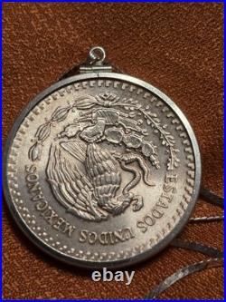 1985 Mexican Silver Libertad Necklace Vintage Mounting Angel of Independence 1985 Mexican Silver Libertad Necklace Vintage Mounting Angel of Independence