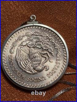 1985 Mexican Silver Libertad Necklace Vintage Mounting Angel of Independence 1985 Mexican Silver Libertad Necklace Vintage Mounting Angel of Independence