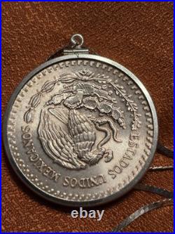 1985 Mexican Silver Libertad Necklace Vintage Mounting Angel of Independence 1985 Mexican Silver Libertad Necklace Vintage Mounting Angel of Independence
