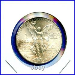 1985 Mexico 1 Onza Winged Libertad 1oz. 999 Silver Brilliant Uncirculated #76