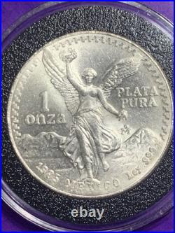 1985 Mexico 1 Oz Silver Libertad 1 Onza. 999 Silver Beautiful, Uncirculated Nice