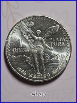 1985 Mexico 1 Oz Silver Libertad 1 Onza. 999 Uncirculated Brilliant
