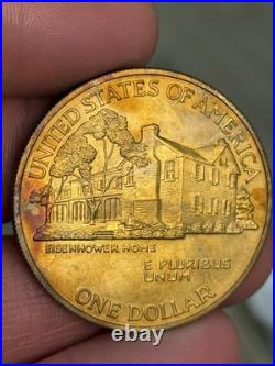 1985 Mexico 1 oz Silver Libertad BU Monster toned Rainbow