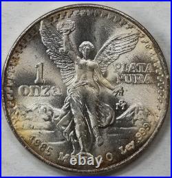 1985 Mexico Libertad 1 Onza Plata Pura Ley. 999 UNC GEM