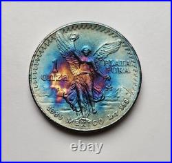 1985 Mexico Libertad 1 Onza with Beautiful Toning. 999 Silver