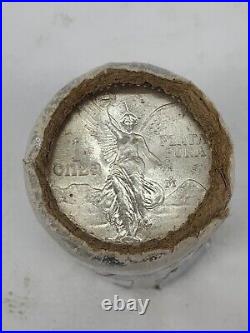 1985 Mexico'Libertad' 1 oz. 999 Fine Silver coins Un Onza Plata Pura BU Roll