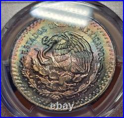 1985 Mexico Onza Libertad Silver 1oz. 999 PCGS MS67 Rainbow Toned Plata Pura GEM