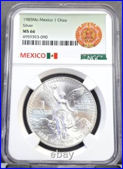 1985 Mexico Silver Libertad 1 Onza Ngc Ms 66 Beautiful Gem 1 Oz Coin