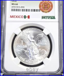 1985 Mexico Silver Libertad 1 Onza Ngc Ms 66 Beautiful Gem 1 Oz Coin