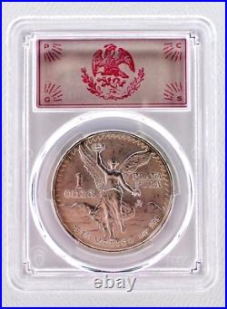 1985-Mo MEXICO 1 Onza Libertad Silver PCGS MS66 (Bottom Label)