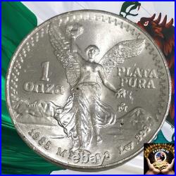 1985 Mo Mexico Libertad Onza 1 oz. 999 Silver Bright Original Luster