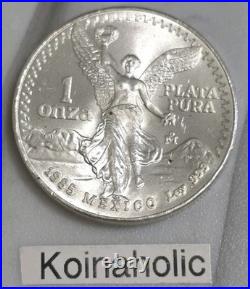 1985 Mo Mexico Libertad Onza 1 oz. 999 Silver Bright Original Luster