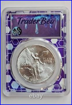 1985-Mo Mexico Libertad Onza PCGS MS66 Trader Bea Purple Core