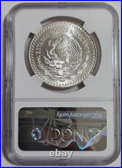 1985 Mo Mexico Silver Libertad Onza NGC MS66