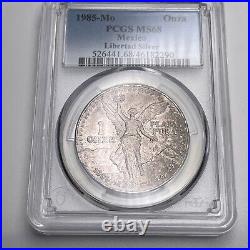 1985-Mo PCGS MS68.999 Silver 1 oz Libertad Onza Mexico Coin TONED