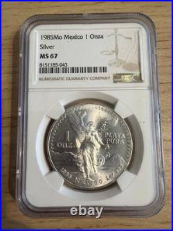 1985Mo Mexico Libertad 1 Onza MS67 Coin NGC