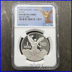 1986 Libertad Proof Mo Mexico Silver 1 Onza NGC PF-69 Ultra Cameo