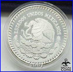 1986 Mexican Libertad 1oz Silver. 999 Proof Coin with COA & Display Box