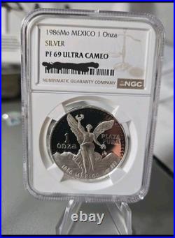 1986 Mexico Libertad 1 Onza Silver Proof Ngc Pf69 Ultra Cameo