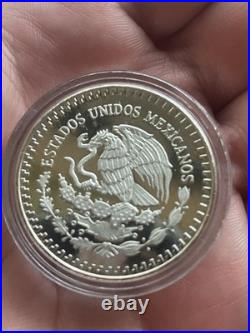 1986 Mexico Silver 1 oz Libertad Proof Coin with Box COA High Grade