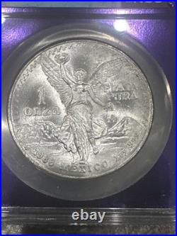 1986 Mo Mexico 1 Onza Silver Libertad NGC MS65 Purple Core 1986 Mo Mexico 1 Onza Silver Libertad NGC MS65 Purple Core